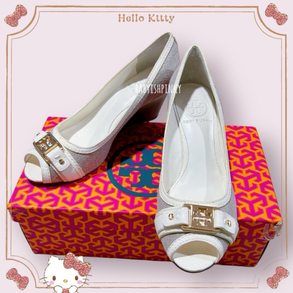 Tory Burch Open Toe Wedges